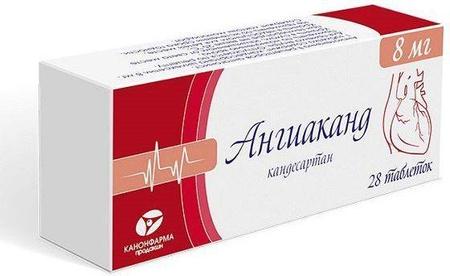 Фото Ангиаканд табл 8 мг х28