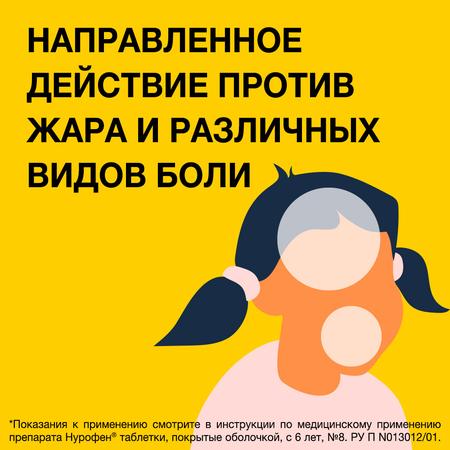 Фото Нурофен, таблетки покрытые оболочкой 200 мг, 8 шт.