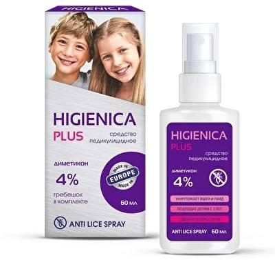 Фото Хигиеника Плюс, лосьон педикулицидный от вшей и гнид, 60 мл