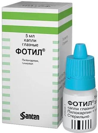 Фото Фотил, капли глазные 20 мг/мл+5 мг/мл, 5 мл