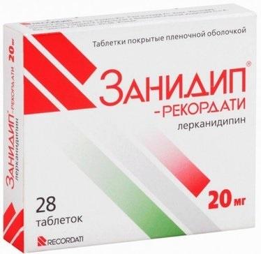 Фото Занидип-Рекордати, таблетки покрыт. плен. об. 20 мг, 28 шт.