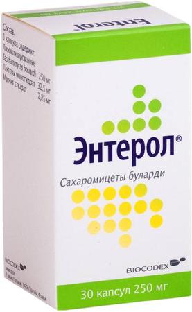Фото Энтерол, капсулы 250 мг, 30 шт.