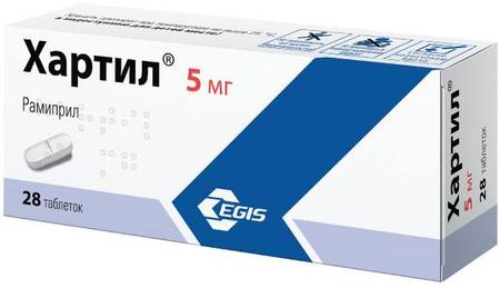 Фото Хартил, таблетки 5 мг, 28 шт.
