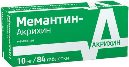 Фото Мемантин, таблетки покрыт. плен. об. 10 мг, 84 шт.