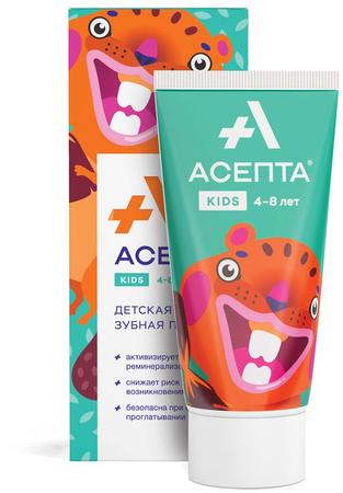 Фото Асепта Kids, гелевая зубная паста (от 4 до 8 лет), 50 мл