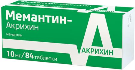 Фото Мемантин, таблетки покрыт. плен. об. 10 мг, 84 шт.