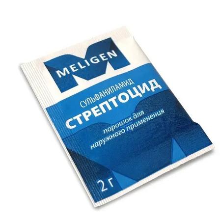 Фото Стрептоцид, порошок для наружного применения 2 г, 2 шт.