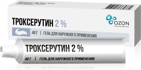 Фото Троксерутин, гель 2% (Озон), 40 г Фото Троксерутин, гель 2% (Озон), 40 г