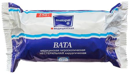 Фото Вата Matopat хирургическая гигроскопическая нестерильная, 250 г Фото Вата Matopat хирургическая гигроскопическая нестерильная, 250 г