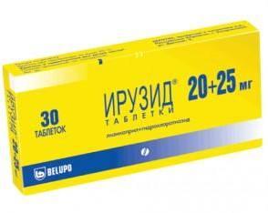 Фото Ирузид, таблетки 20 мг+25 мг, 30 шт.