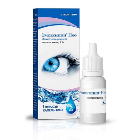 Фото Эмоксипин Нео, капли глазные 1%, 5 мл