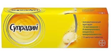 Фото Супрадин, таблетки шипучие, 10 шт.