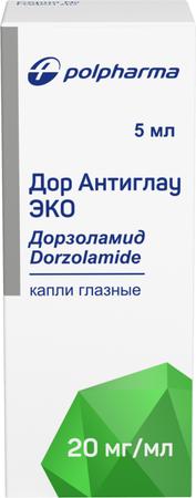 Фото Дор Антиглау ЭКО, капли глазные 20 мг/мл, 5мл