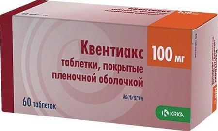 Фото Квентиакс, таблетки покрыт. плен. об. 100 мг, 60 шт.