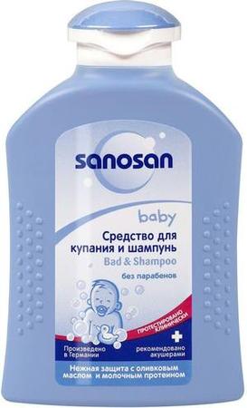 Фото Sanosan Baby, средство для купания и шампунь, 200 мл Фото Sanosan Baby, средство для купания и шампунь, 200 мл