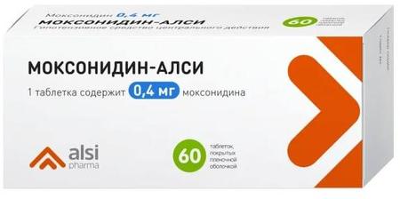 Фото Моксонидин-АЛСИ, таблетки покрыт. плен. об. 0.4 мг, 60 шт