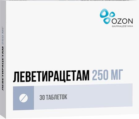 Фото Леветирацетам, таблетки покрыт. плен. об. 250 мг, 30 шт.