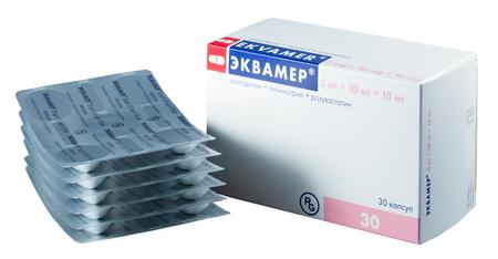 Фото Эквамер, капсулы 5 мг+10 мг+10 мг, 30 шт.