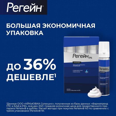 Фото Регейн, пена 5%, 60 г