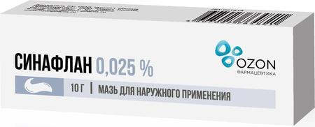 Фото Синафлан, мазь 0.025% (Озон), 10 г Фото Синафлан, мазь 0.025% (Озон), 10 г