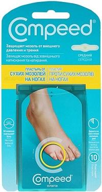Фото Compeed, пластырь против сухих мозолей на ногах средний, 10 шт.