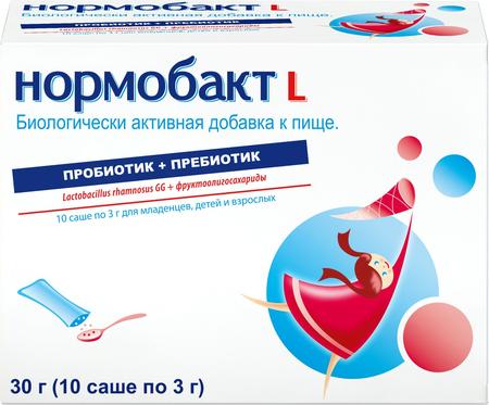 Фото Нормобакт L, порошок, саше 3 г, 10 шт.