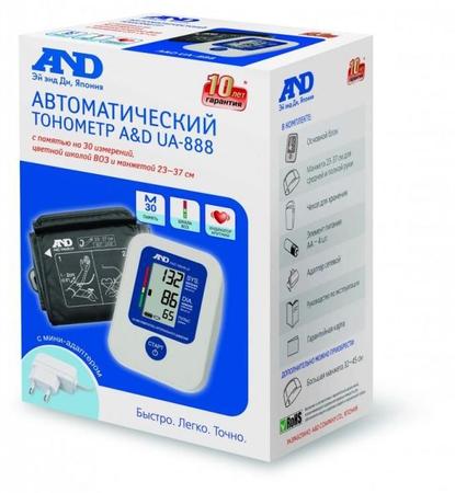 Фото Тонометр AND UA-888 АС, автоматический с адаптером (эконом), манжета 22-32 см
