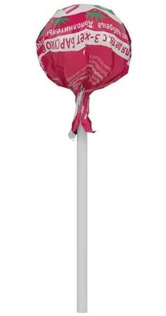 Фото Чупа-Флю Барсукор, леденец на палочке при дискомфорте в горле (малина)