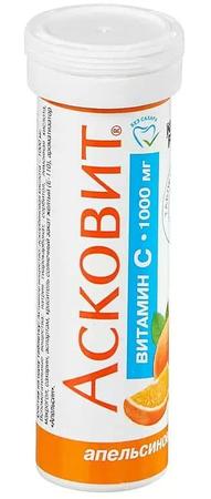 Фото Асковит, таблетки шипучие (апельсин) 1 г, 10 шт.