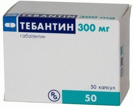 Фото Тебантин, капсулы 300 мг, 50 шт.