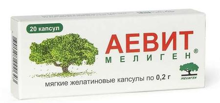 Фото Аевит Мелиген, капсулы 200 мг, 20 шт.