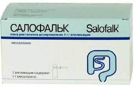 Фото Салофальк, пена ректальная, 1 г/аппликация, 14 аппликаций