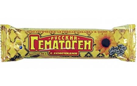 Фото Гематоген Гемаnutгen русский с семечками, 40 г