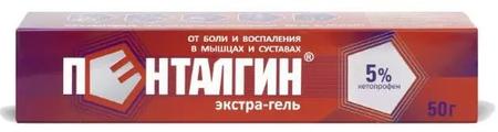 Фото Пенталгин экстра-гель, гель 5%, 50 г