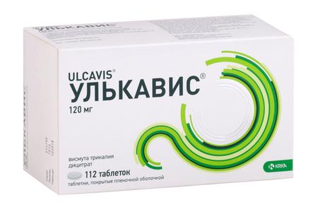 Фото Улькавис, таблетки покрыт. плен. об. 120 мг, 112 шт.