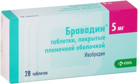 Фото Бравадин, таблетки покрыт. плен. об. 5 мг, 28 шт.