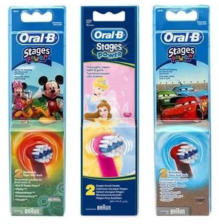 Фото Oral-B Stages Power Насадки д/электрич зубных щеток очень мягкая х2