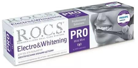 Фото Rocs PRO Electro & Whitening Mild Mint, зубная паста, 135 г