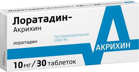 Фото Лоратадин-Акрихин, таблетки 10 мг, 30 шт.