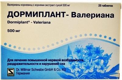 Фото Дормиплант-Валериана, таблетки покрыт. плен. об. 500 мг, 25 шт.