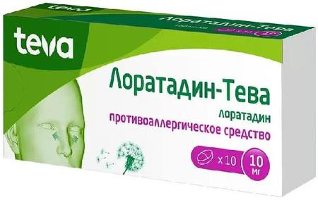 Фото Лоратадин-Тева, таблетки 10 мг, 10 шт.