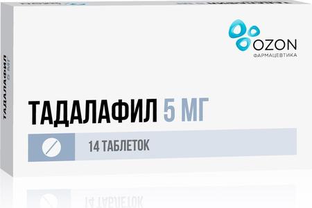 Фото Тадалафил табл п/о плен 5 мг х14