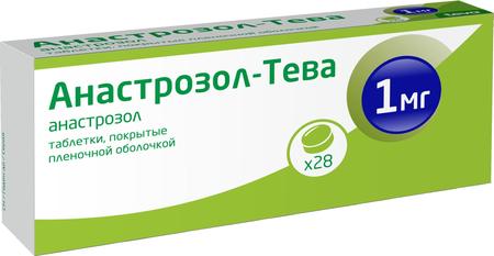 Фото Анастрозол-Тева, таблетки покрыт. плен. об. 1 мг, 28 шт.