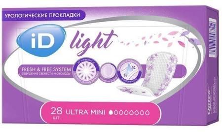 Фото iD Light Ultra mini, прокладки урологические, 28 шт.