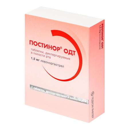 Фото Постинор ОДТ, таблетки диспергируемые в полости рта 1.5 мг, 1 шт.