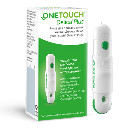 Фото One Touch Delica Plus, ручка для прокалывания Фото One Touch Delica Plus, ручка для прокалывания