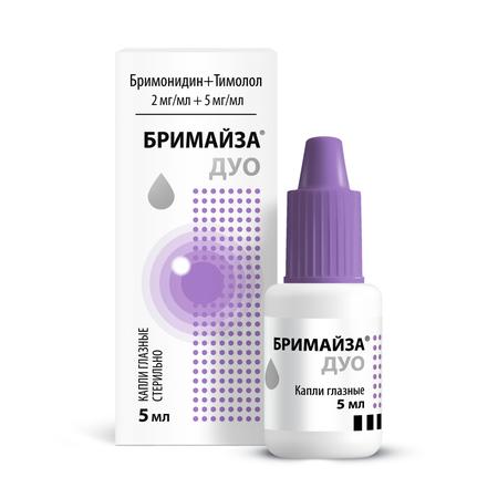 Фото Бримайза Дуо, капли глазные 2 мг/мл+5 мг/мл 5 мл, 1 шт.