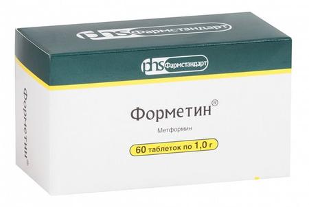 Фото Форметин, таблетки 1000 мг, 60 шт.