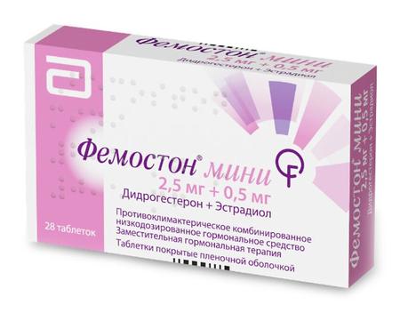 Фото Фемостон Мини, таблетки в пленочной оболочке 2.5 мг + 0.5 мг, 28 шт.