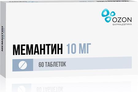 Фото Мемантин, таблетки покрыт. плен. об. 10 мг, 60 шт.